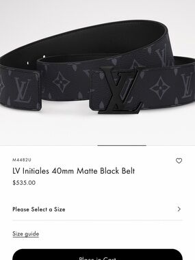 AUTHENTIC Men’s Louis Vuitton Black CE.LV 40 M.ECLI.BL.MA.95